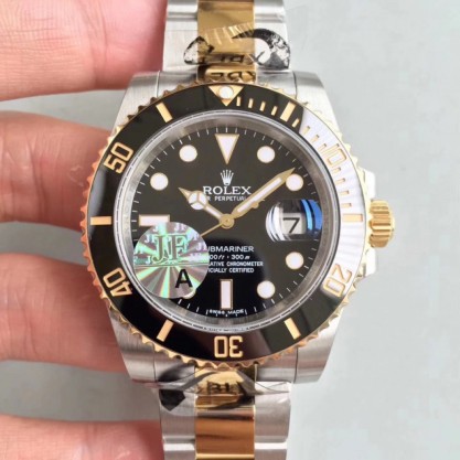 Rolex Submariner Date 116613LN JF Yellow Gold & Stainless Steel Black Dial Swiss 3135