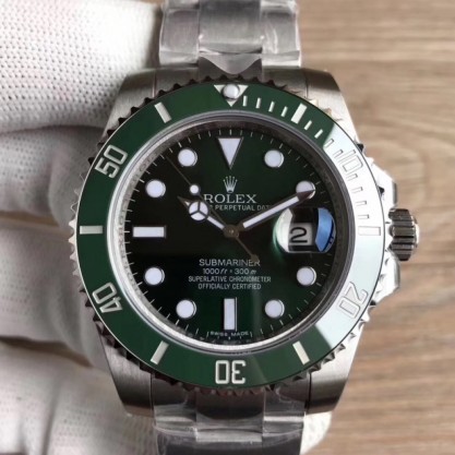 Rolex Submariner Date 116610LV VR Stainless Steel Green Dial Swiss 2836-2