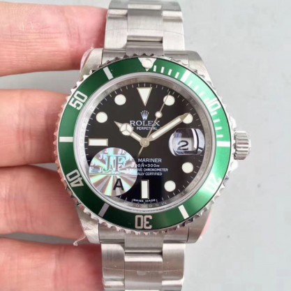 Rolex Submariner Date 16610LV 50TH Anniversary JF Stainless Steel Black Dial swiss 2836-2