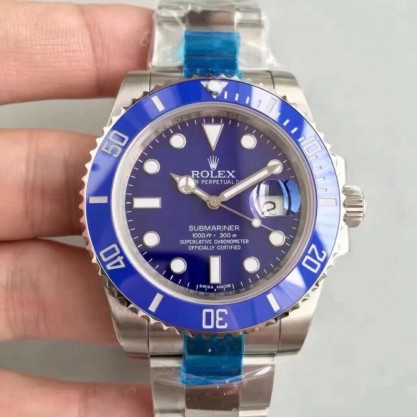 Rolex Submariner Date 116619LB N V7 Stainless Steel Blue Dial Swiss 2836-2