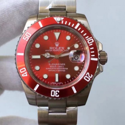 Rolex Submariner Date 116610LN BP Stainless Steel Red Dial Swiss 2836-2