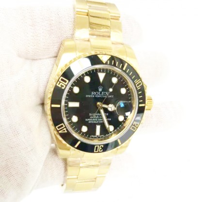 Rolex Submariner Date 116618LN BP Yellow Gold Black Dial Swiss 2836-2