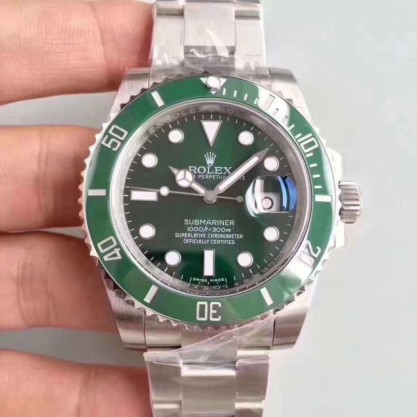 Rolex Submariner Date 116610LV 2018 N V9S Stainless Steel 904L Green Dial Swiss 3135