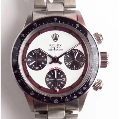 Rolex Daytona Cosmograph Paul Newman 6241 N Stainless Steel White Dial Valjoux 72