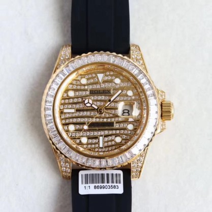 Rolex GMT-Master II 116769 WT Rose Gold & Diamonds Diamond Dial Swiss 2836-2
