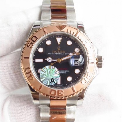 Rolex Yacht-Master 40 116621 JF Stainless Steel & Rose Gold Black Dial Swiss 3135