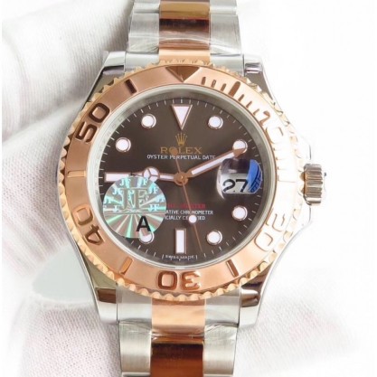Rolex Yacht-Master 40 116621 JF Stainless Steel & Rose Gold Chocolate Dial Swiss 3135