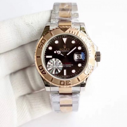 Rolex Yacht-Master 40 116621 JF Stainless Steel & Rose Gold Chocolate Dial Swiss 2836-2