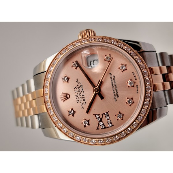 Rolex Lady Datejust 28 279381RBR 31MM Replica WF Stainless Steel & Rose Gold Rose Gold Dial Swiss 2671