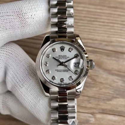Rolex Lady Datejust 28 279166 28MM Replica WF Stainless Steel Silver Dial Swiss 2671