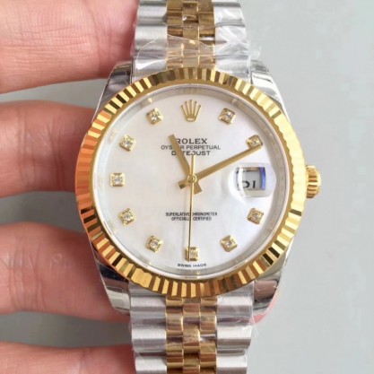 Rolex Datejust II 116333 41MM Replica EW Stainless Steel & Yellow Gold Mother Of Pearl Dial Swiss 3235