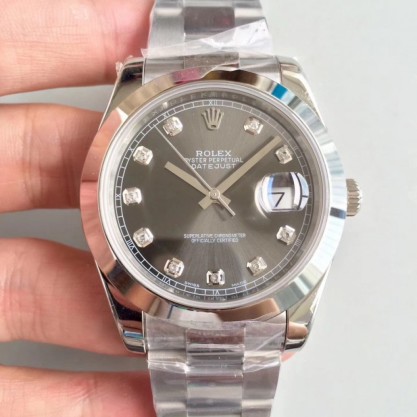 Rolex Datejust II 126300 41MM Replica N Stainless Steel Anthracite Dial Swiss 3235