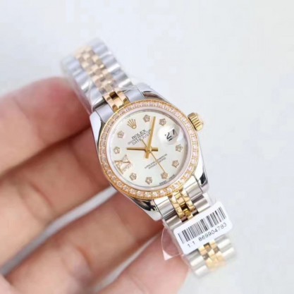 Rolex Lady Datejust 28 279383RBR 28MM Replica N Stainless Steel & Yellow Gold Mother Of Pearl Dial Swiss 2671