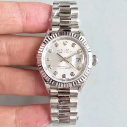 Rolex Lady Datejust 28 279166 28MM Replica N Stainless Steel Silver Dial Swiss 2236