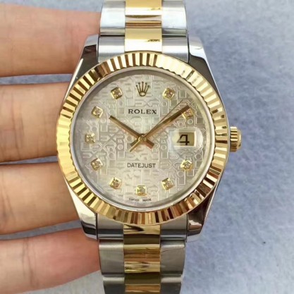 Rolex Datejust II 126333 41MM Replica N Stainless Steel & Yellow Gold Silver Dial Swiss 2836-2