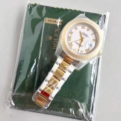 Rolex Datejust II 116333 41MM Replica EW Stainless Steel & Yellow Gold White Dial Swiss 3136