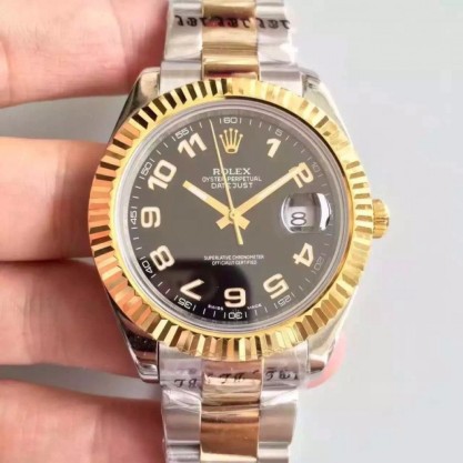 Rolex Datejust 41 126333 41MM Replica NF Stainless Steel & Yellow Gold Black & Arabic Dial Swiss 2836-2