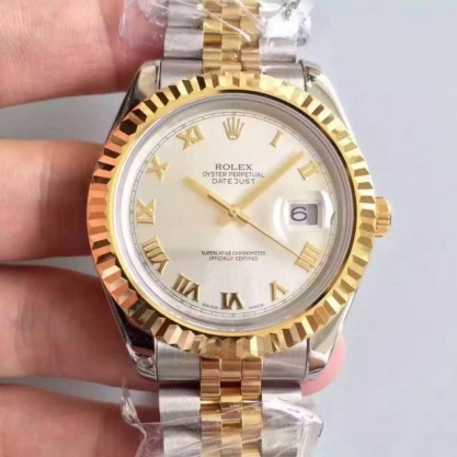 Rolex Datejust 41 126333 41MM Replica NF Stainless Steel & Yellow Gold Rhodium Dial Swiss 2836-2