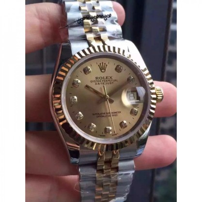 Rolex Lady Datejust 31 178273 V5 31MM Replica Stainless Steel & Yellow Gold Champagne Dial Swiss 2836-2