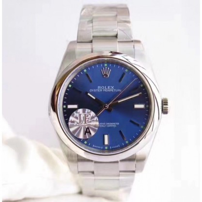 Rolex Oyster Perpetual 39 114300 JF Stainless Steel Blue Dial Swiss 3132
