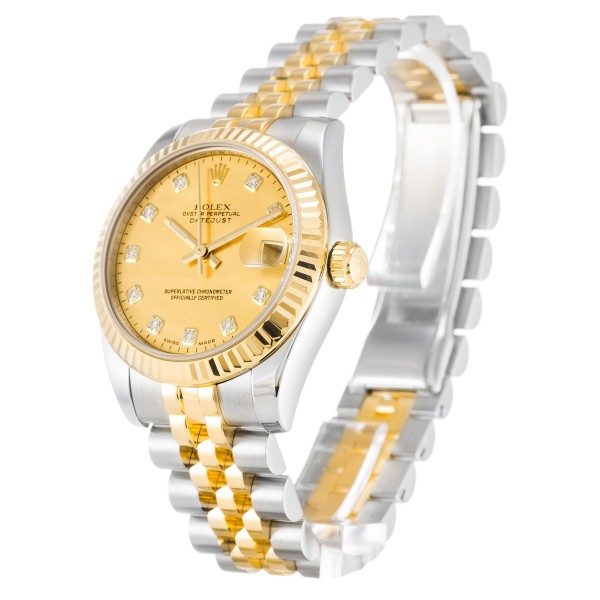 Best UK AAA Yellow Gold Rolex Datejust Lady 178273-31 MM Replica