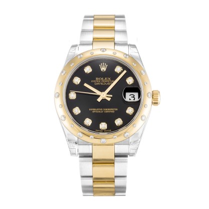 Best UK AAA Steel & Yellow Gold set with Diamonds Rolex Mid-Size Datejust 178343-31 MM Replica