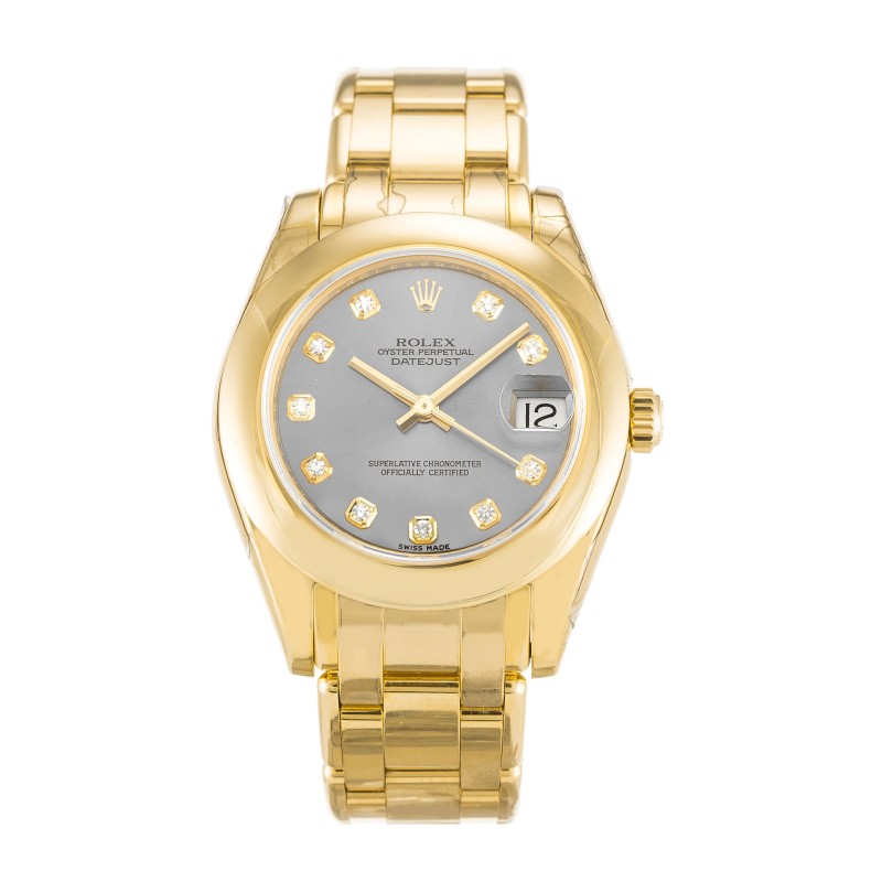 Best UK AAA Yellow Gold Rolex Pearlmaster 81208-31 MM Replica