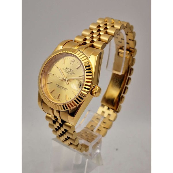 Best UK AAA Yellow Gold Rolex Mid-Size Datejust 6827-30 MM Replica