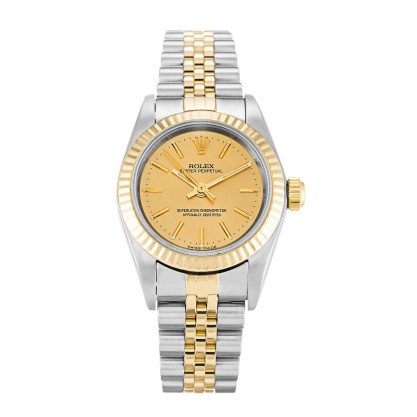 Best UK AAA Steel & Yellow Gold Rolex Lady Oyster Perpetual 76193-24 MM Replica