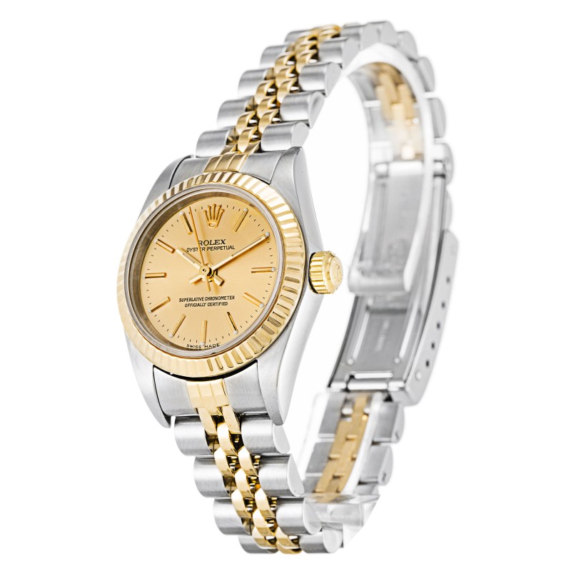 Best UK AAA Steel & Yellow Gold Rolex Lady Oyster Perpetual 76193-24 MM Replica