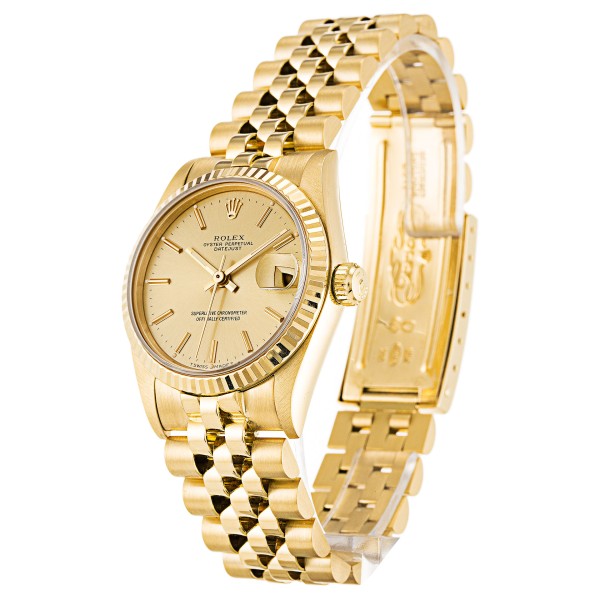 Best UK AAA Yellow Gold Rolex Mid-Size Datejust 68278-31 MM Replica